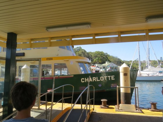 We boarded the Charlotte at Mosman Bay